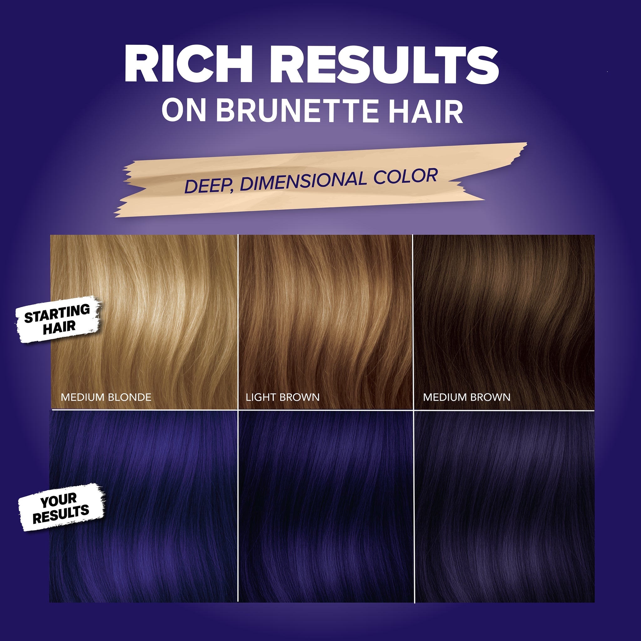 Midnight Amethyst No Bleach Purple Kit de tinte capilar semipermanente