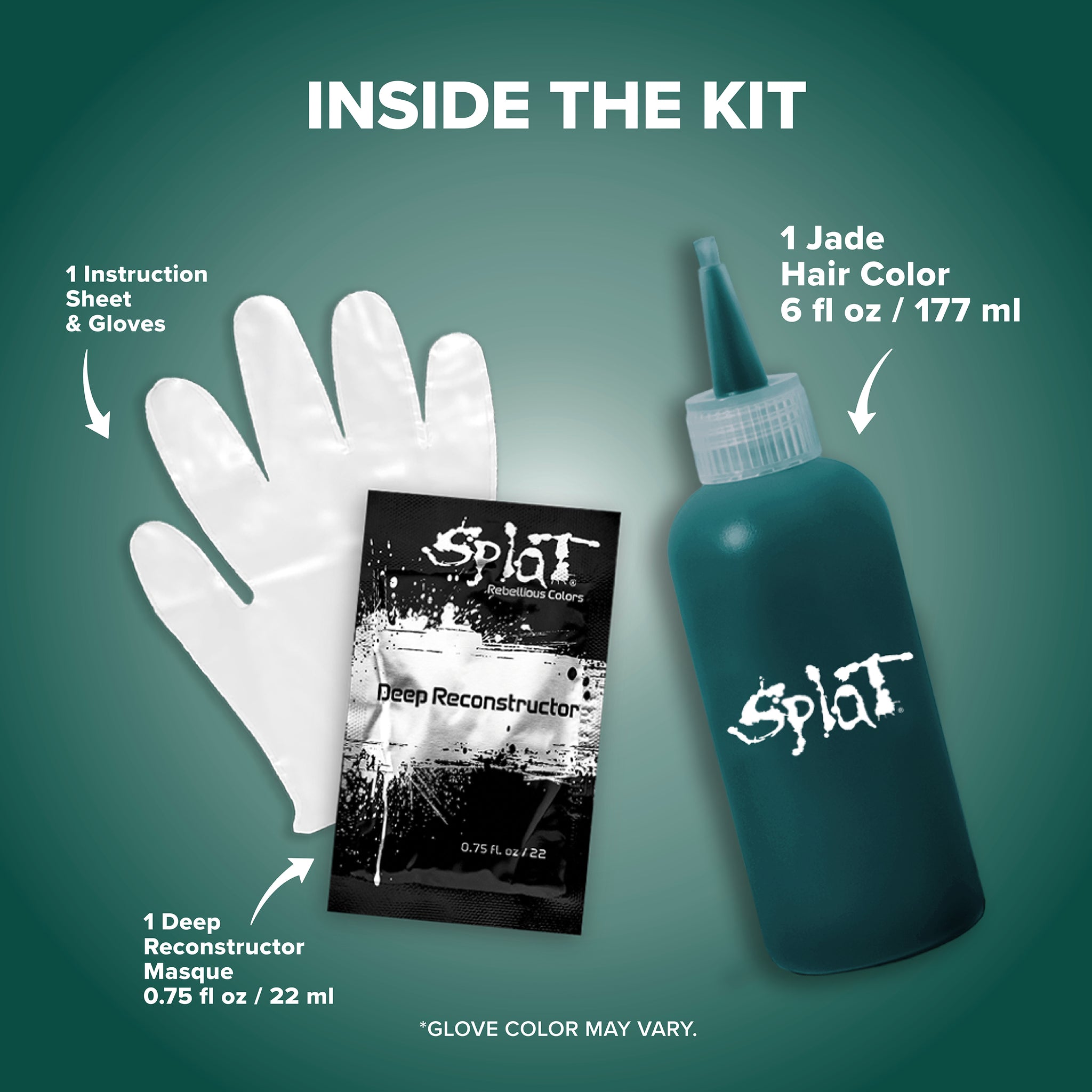 Kit de tinte capilar semipermanente Midnight Jade No Bleach Green