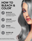 Sinful Silver: Original Silver Semi-Permanent Hair Dye Complete Kit with Bleach