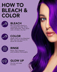 Purple Desire: Original Purple Semi-Permanent Hair Dye Complete Kit with Bleach