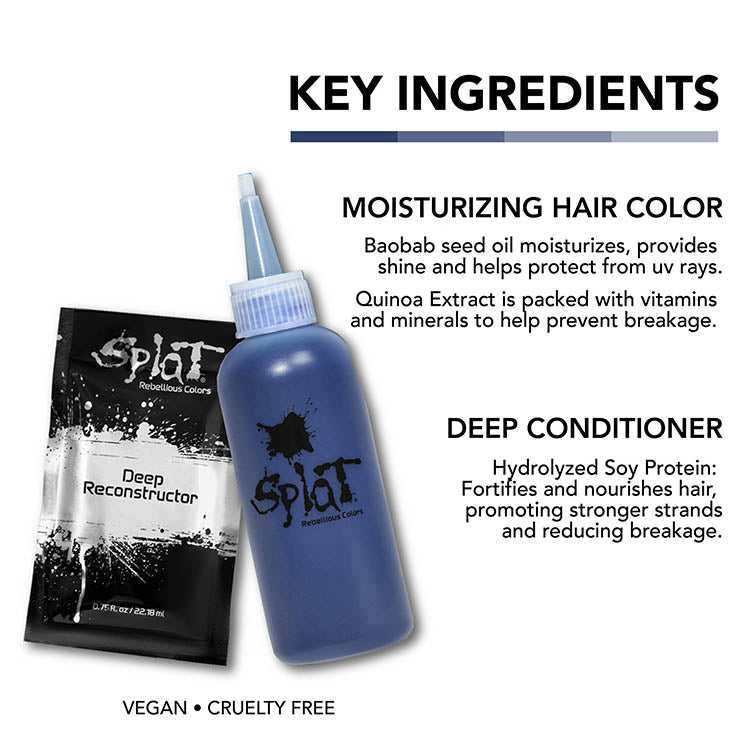 Midnight Indigo No Bleach Purple Semi-Permanent Hair Dye Kit
