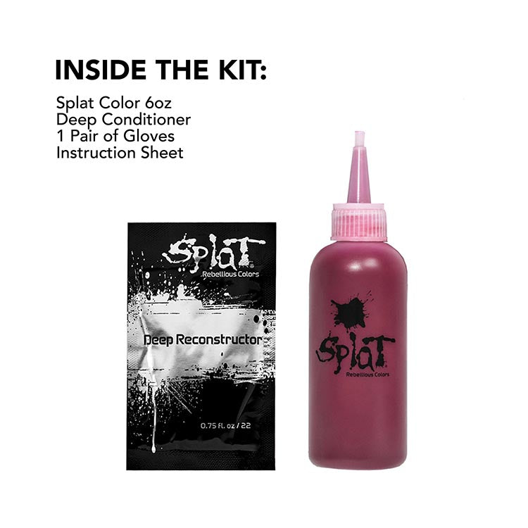 Midnight Ruby No Bleach Dark Red Semi-Permanent Hair Dye Kit