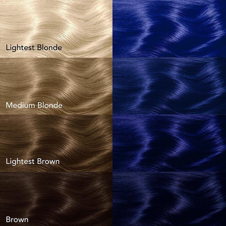 Blue Envy: Original Deep Blue Semi-Permanent Hair Dye Complete Kit with Bleach