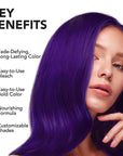 Purple Desire: Original Purple Semi-Permanent Hair Dye Complete Kit with Bleach