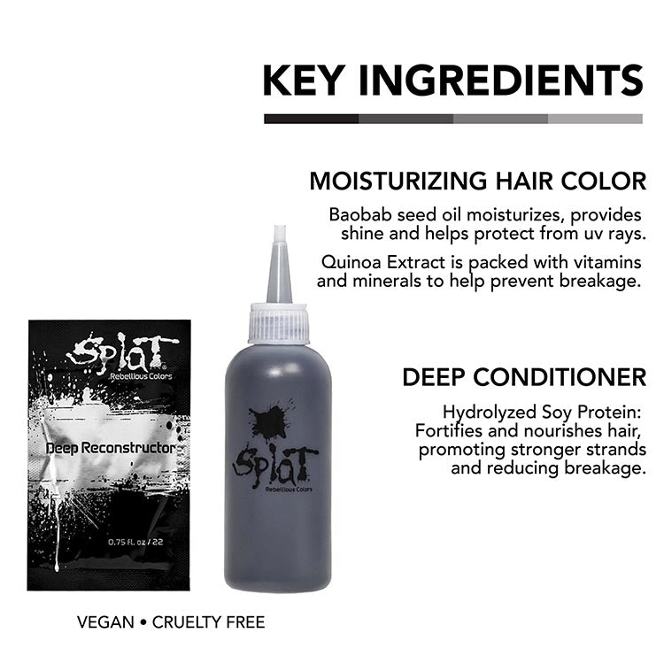 Midnight Onyx No Bleach Black Semi-Permanent Hair Dye Kit