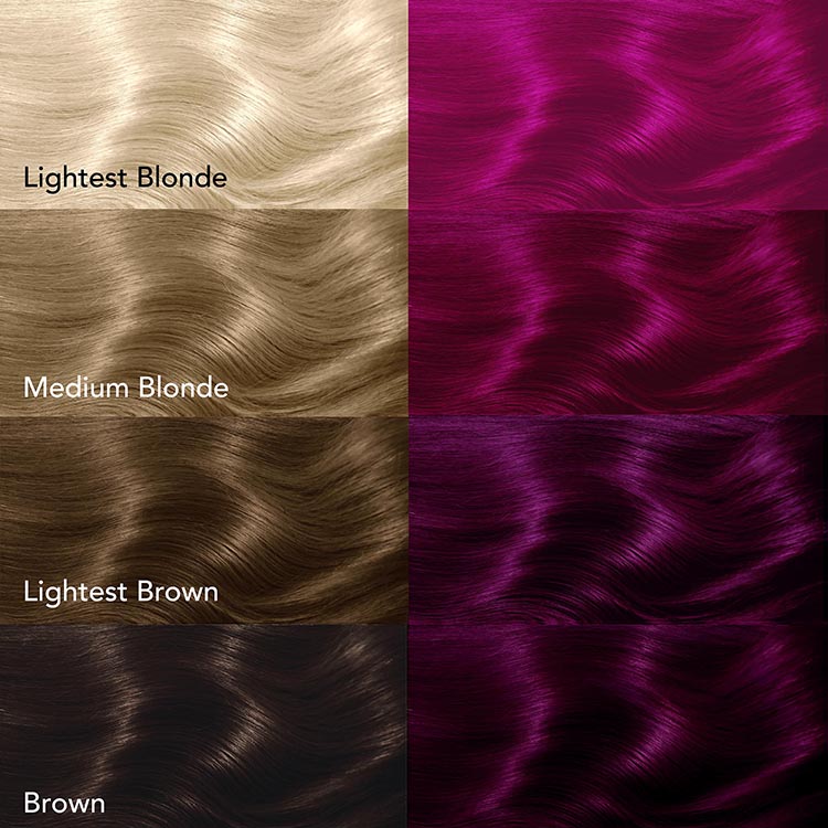 Midnight Magenta No Bleach Pink Semi-Permanent Hair Dye Kit