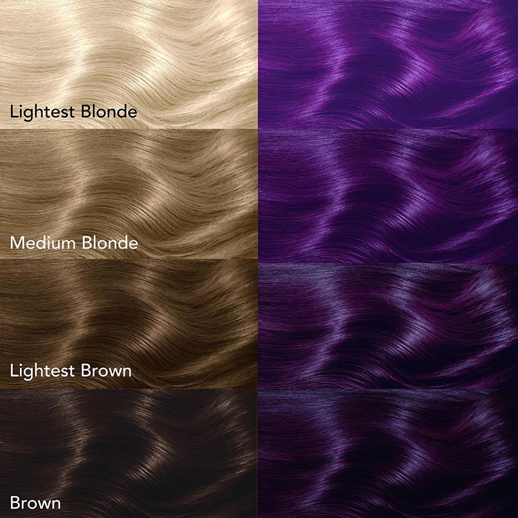 Midnight Tanzanite No Bleach Dark Purple Semi-Permanent Hair Dye Kit