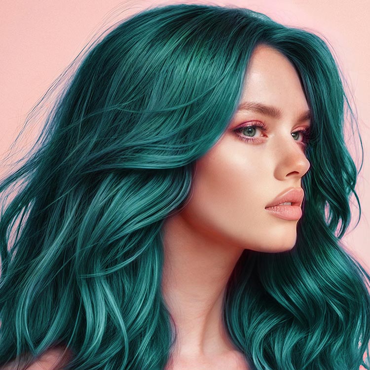 Tantalizing Teal: Original Teal Semi-Permanent Hair Dye Complete Kit with Bleach