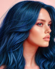 Blue Envy: Original Deep Blue Semi-Permanent Hair Dye Complete Kit with Bleach