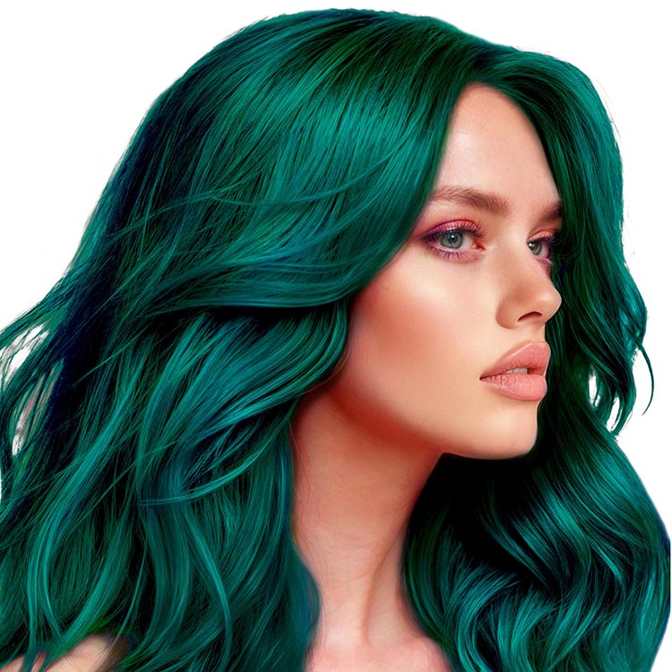 Deep Emerald: Original Emerald Green Semi-Permanent Hair Dye Complete Kit with Bleach