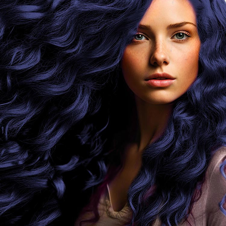 Midnight Azure No Bleach Blue Semi-Permanent Hair Dye Kit
