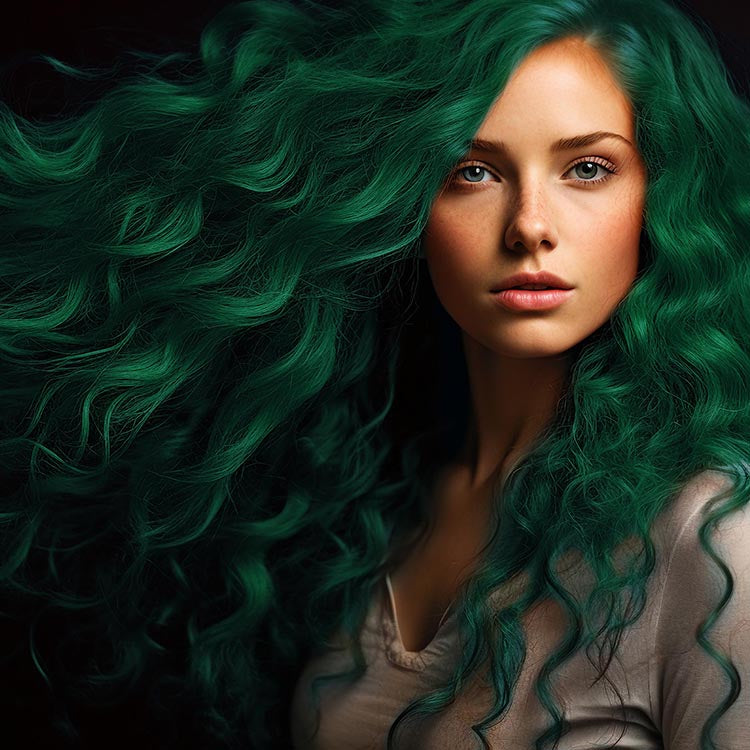 Midnight Jade No Bleach Green Semi-Permanent Hair Dye Kit