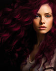 Midnight Ruby No Bleach Dark Red Semi-Permanent Hair Dye Kit