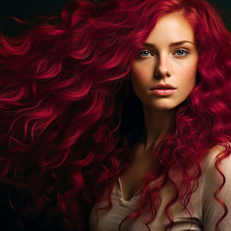 Midnight Scarlet No Bleach Red Semi-Permanent Hair Dye Kit