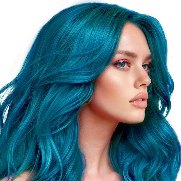 Pure Sapphire: Original Soft Blue Semi-Permanent Hair Dye Complete Kit with Bleach