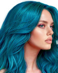 Pure Sapphire: Original Soft Blue Semi-Permanent Hair Dye Complete Kit with Bleach