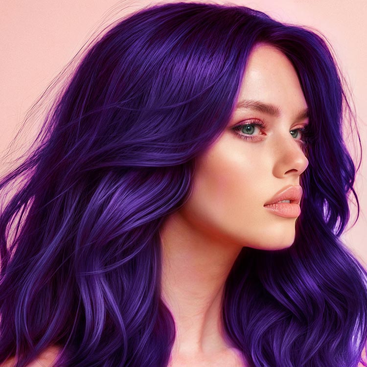 Purple Desire: Original Purple Semi-Permanent Hair Dye Complete Kit with Bleach