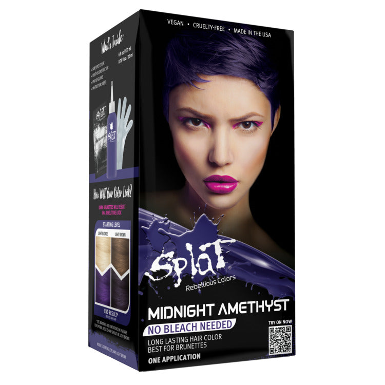 Midnight Amethyst No Bleach Purple Semi-Permanent Hair Dye Kit