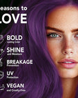 Midnight Violet No Bleach Violet Semi-Permanent Hair Dye Kit