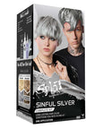Sinful Silver: Original Silver Semi-Permanent Hair Dye Complete Kit with Bleach