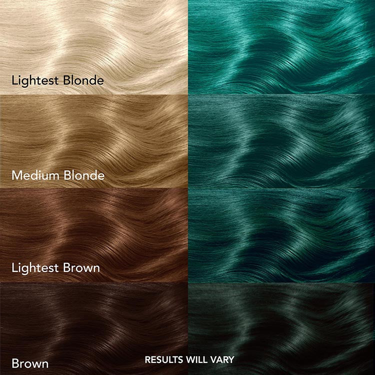 Deep Emerald: Original Emerald Green Semi-Permanent Hair Dye Complete Kit with Bleach