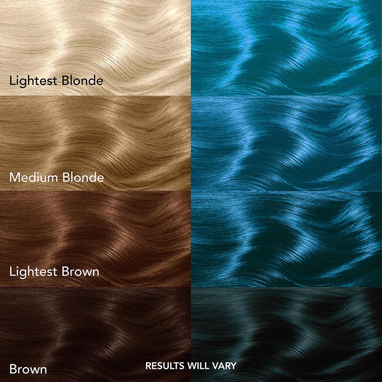 Pure Sapphire: Original Soft Blue Semi-Permanent Hair Dye Complete Kit with Bleach
