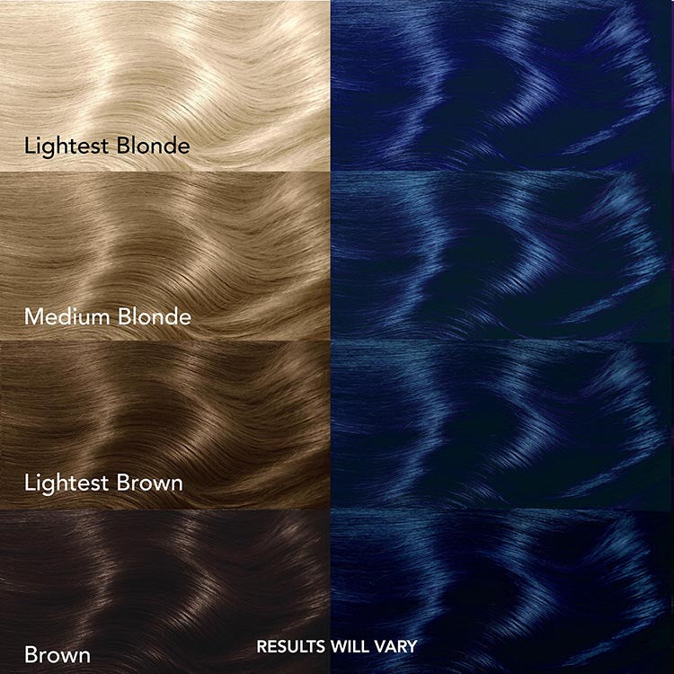 Midnight Azure No Bleach Blue Semi-Permanent Hair Dye Kit