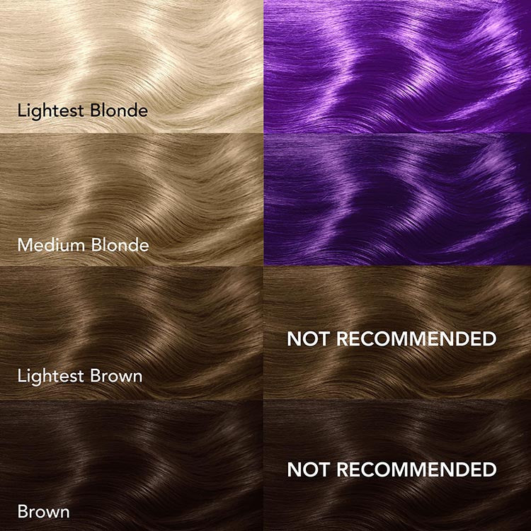 Midnight Violet No Bleach Violet Semi-Permanent Hair Dye Kit