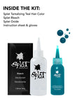 Tantalizing Teal: Original Teal Semi-Permanent Hair Dye Complete Kit with Bleach