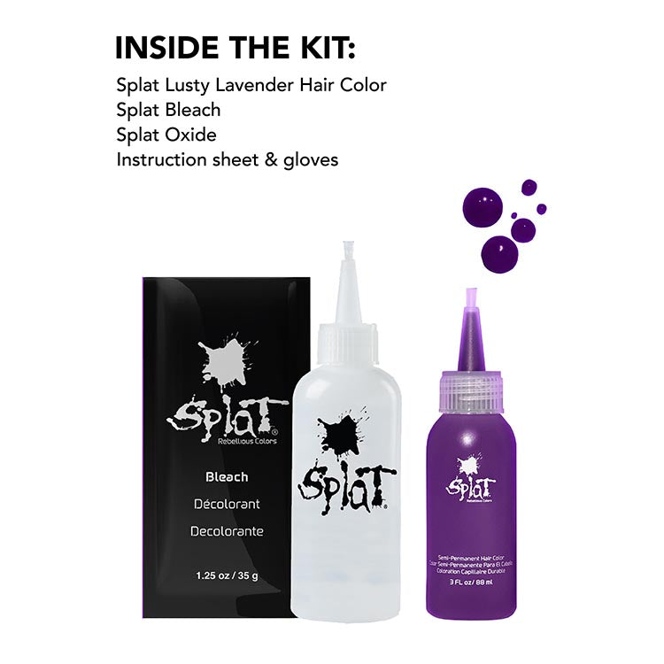 Kit completo original con decolorante y coloración semipermanente – Lusty Lavender