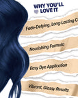 Midnight Indigo No Bleach Purple Semi-Permanent Hair Dye Kit