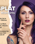 Midnight Tanzanite No Bleach Dark Purple Semi-Permanent Hair Dye Kit