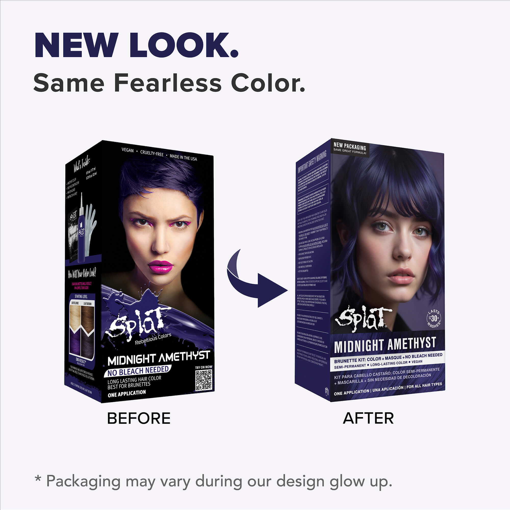 Midnight Amethyst No Bleach Purple Semi-Permanent Hair Dye Kit