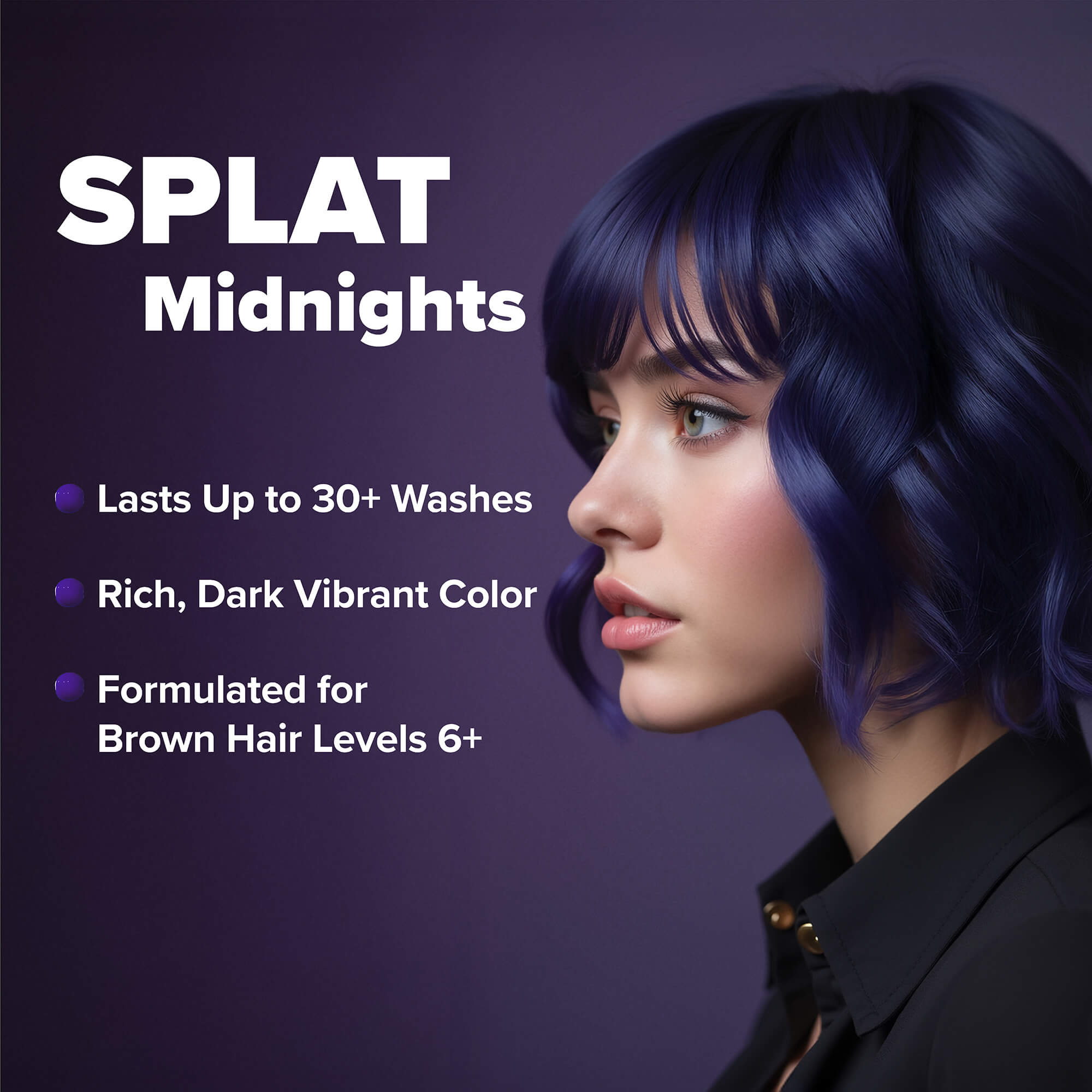 Midnight Amethyst No Bleach Purple Semi-Permanent Hair Dye Kit