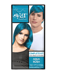 Aqua Rush: Original Blue Semi-Permanent Hair Dye Complete Kit with Bleach