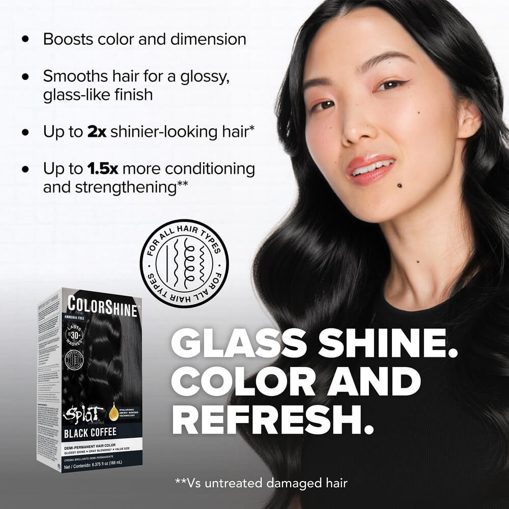 Splat ColorShine Demi-Permanent Hair Color: 1N Black Coffee
