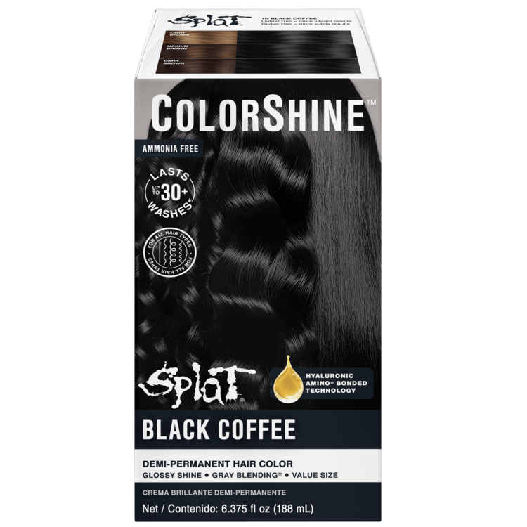 Splat ColorShine Demi-Permanent Hair Color: 1N Black Coffee