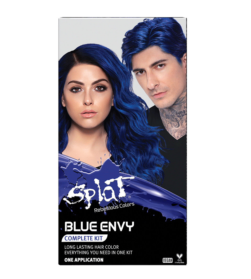 Blue Envy: Original Deep Blue Semi-Permanent Hair Dye Complete Kit with Bleach