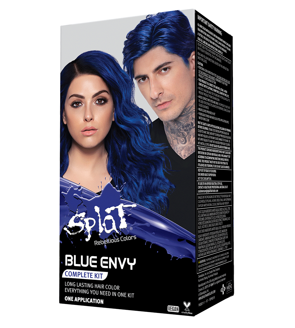 Blue Envy: Original Deep Blue Semi-Permanent Hair Dye Complete Kit with Bleach