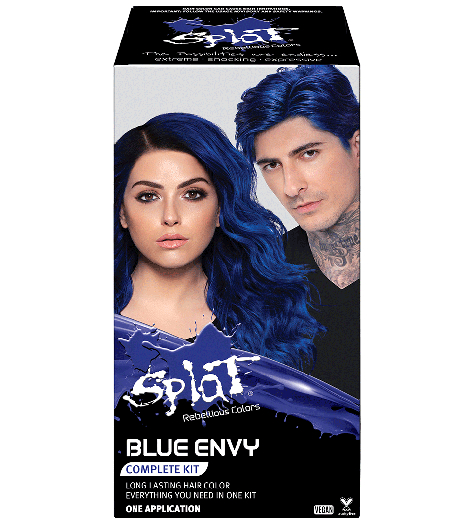 Blue Envy: Original Deep Blue Semi-Permanent Hair Dye Complete Kit with Bleach