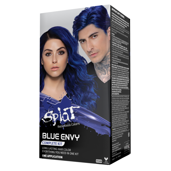 Blue Envy: Original Deep Blue Semi-Permanent Hair Dye Complete Kit with Bleach