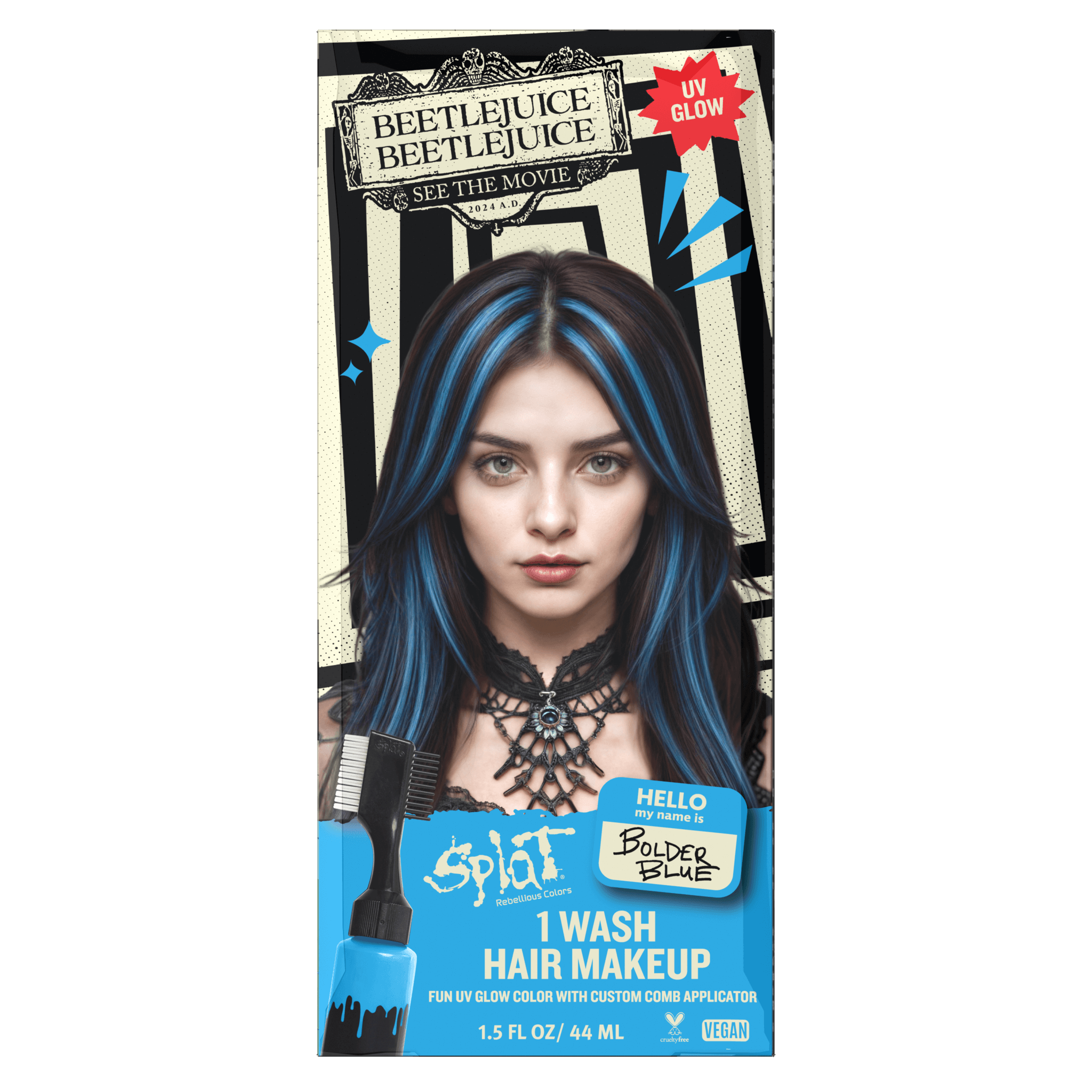 Beetlejuice Beetlejuice Bolder Blue - One-Wash Temporary Hair Dye