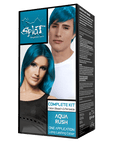 Aqua Rush: Original Blue Semi-Permanent Hair Dye Complete Kit with Bleach