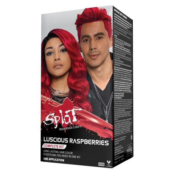 Luscious Raspberries: Original Raspberry Red Semi-Permanent Hair Dye Complete Kit with Bleach