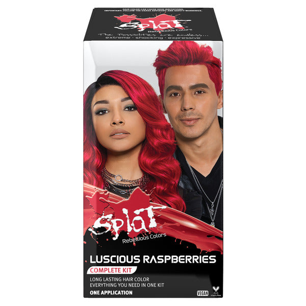 Luscious Raspberries: Original Raspberry Red Semi-Permanent Hair Dye Complete Kit with Bleach