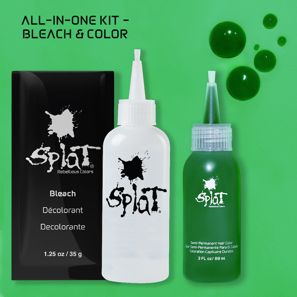 Splat Original Complete Kit (Neon Green) - Semi-Permanent Hair Dye ...