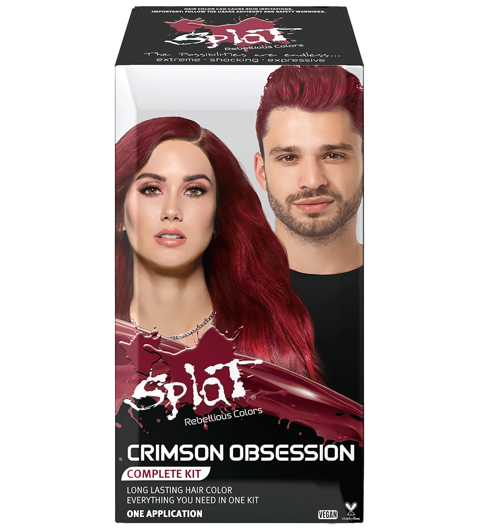 Crimson Obsession: Original Crimson Semi-Permanent Hair Dye Complete Kit with Bleach