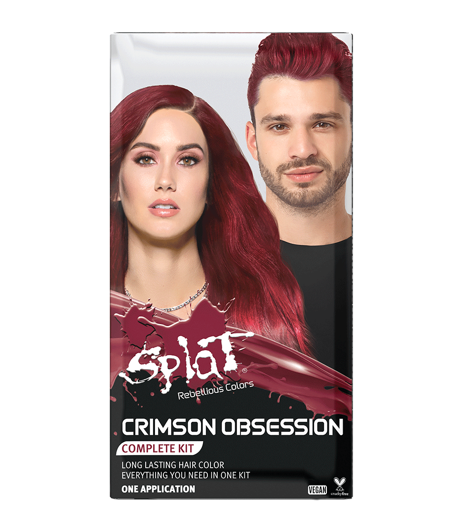 Crimson Obsession: Original Crimson Semi-Permanent Hair Dye Complete Kit with Bleach