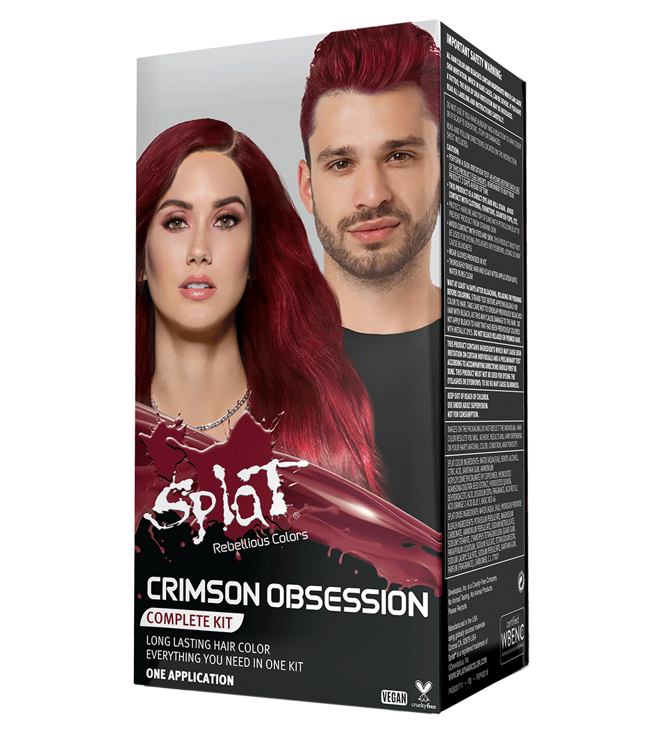 Kit Completo Original con Decolorante y Color de Cabello Semi-Permanente – Crimson Obsession