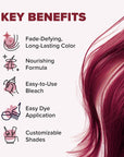 Crimson Obsession: Original Crimson Semi-Permanent Hair Dye Complete Kit with Bleach